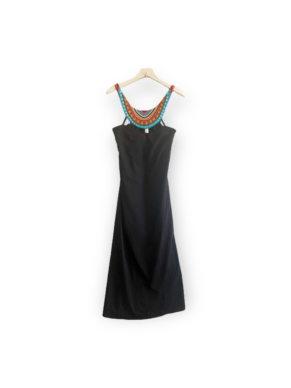 NWT Mara Hoffman Swim Resort 2014 Beaded Neck Black Maxi Dress XS